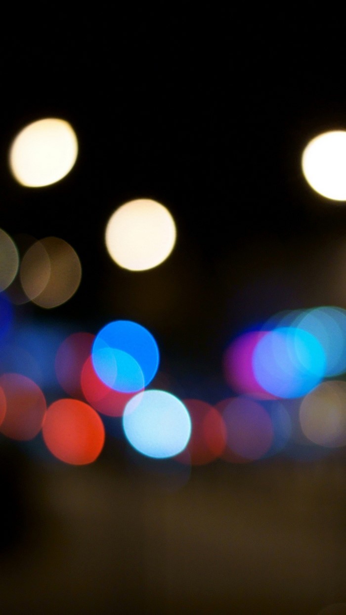 Bokeh lights in the dark