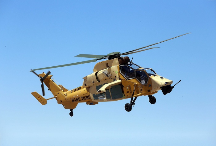 Eurocopter Tiger attack helicopter in flight