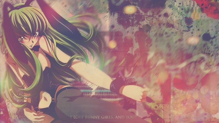 C.C. from Code Geass in bunny outfit