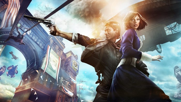 Booker and Elizabeth from BioShock Infinite
