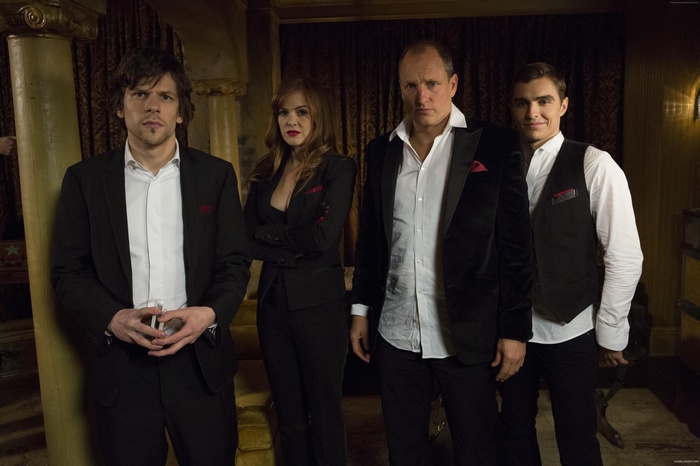 Jesse Eisenberg, Isla Fisher, Woody Harrelson, and Dave Franco in Now You See Me 2