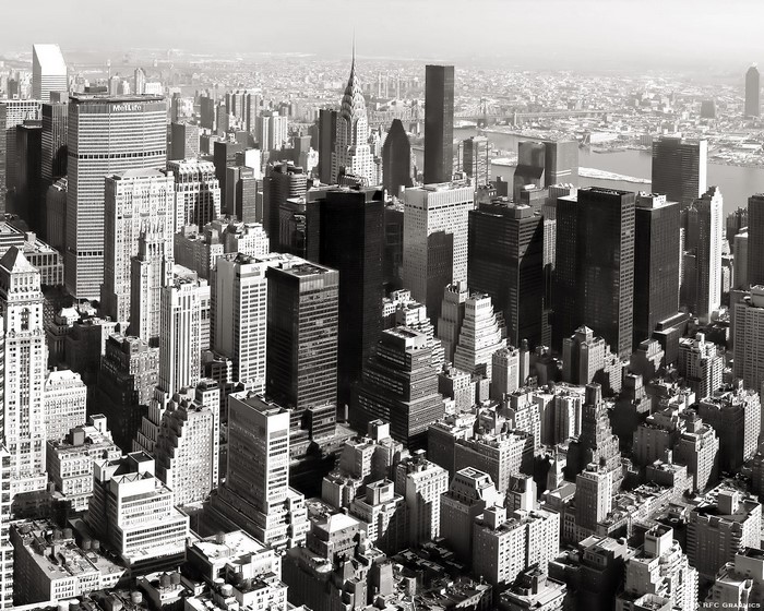 New York City Skyline Aerial View