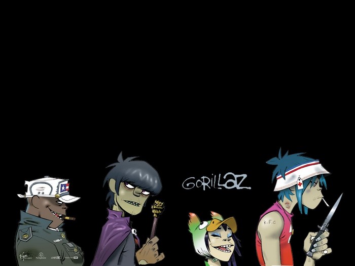 Gorillaz characters by Jamie Hewlett