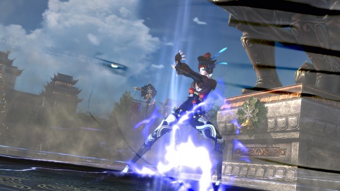 Blade & Soul character performing an electric attack