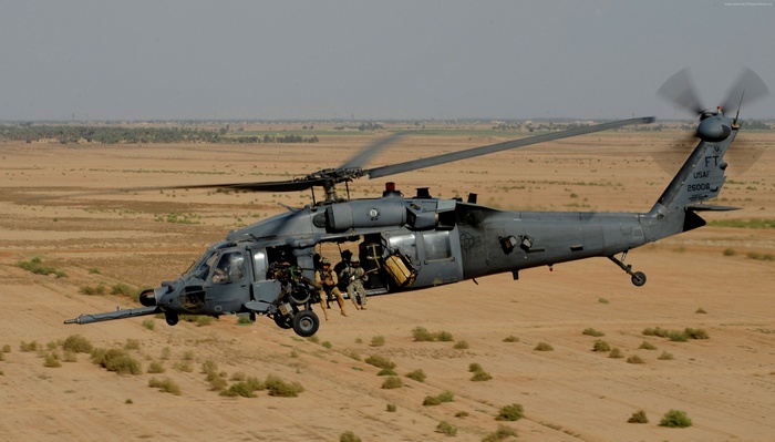 U.S. Air Force Sikorsky UH-60 Black Hawk helicopter in flight