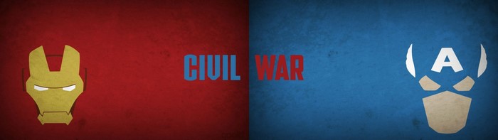 Iron Man and Captain America Civil War Poster