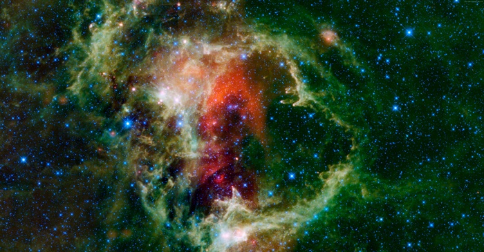 Nebula and stars in deep space