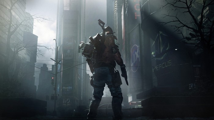 Soldier from Tom Clancy's The Division in a city