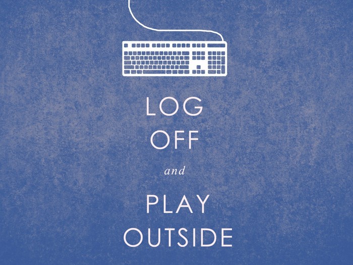 Log off and play outside quote with keyboard