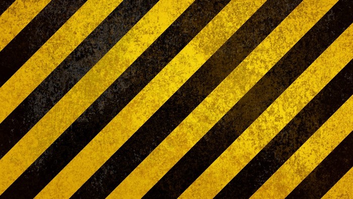 Yellow and black hazard stripes pattern