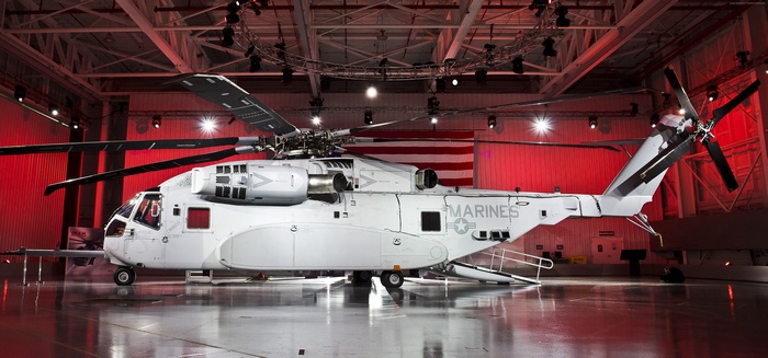 Sikorsky CH-53K King Stallion helicopter with U.S. Marines livery