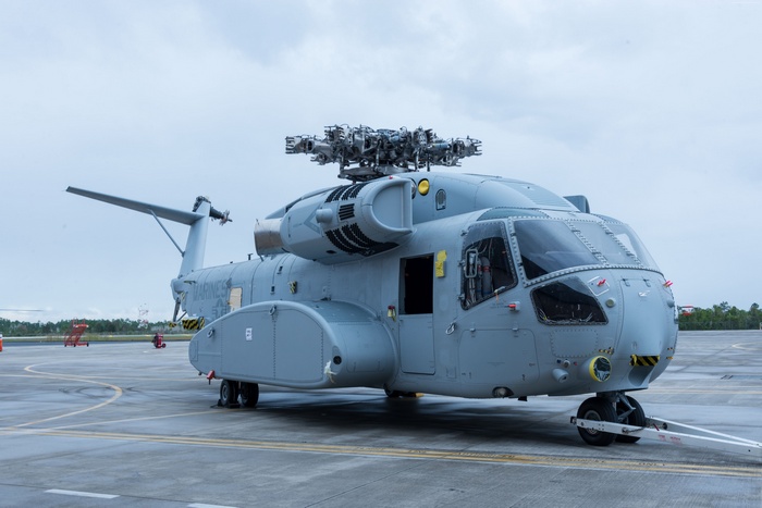 Sikorsky CH-53K King Stallion helicopter on tarmac