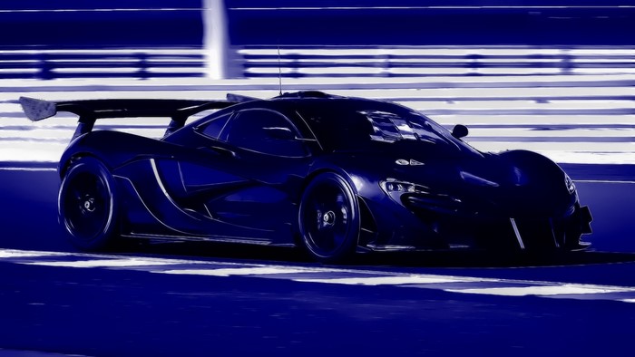 McLaren P1 sports car on a race track