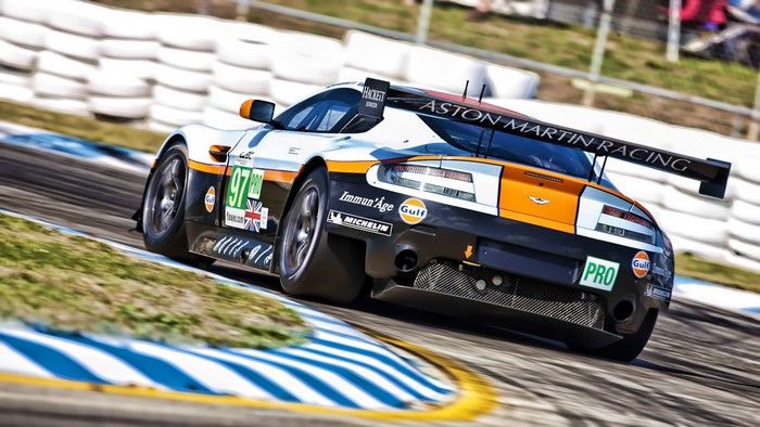 Aston Martin Racing car on a race track