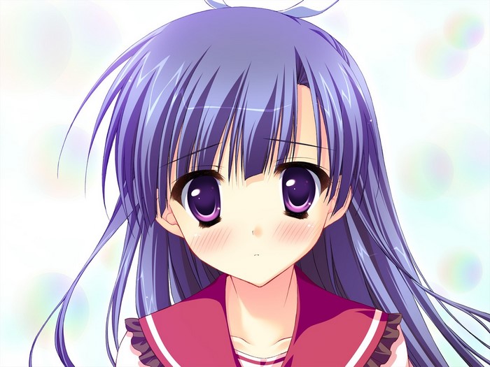 Anime girl with purple hair from Hoshizora e Kakaru Hashi