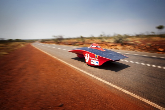Solar Team Twente car in World Solar Challenge 2015