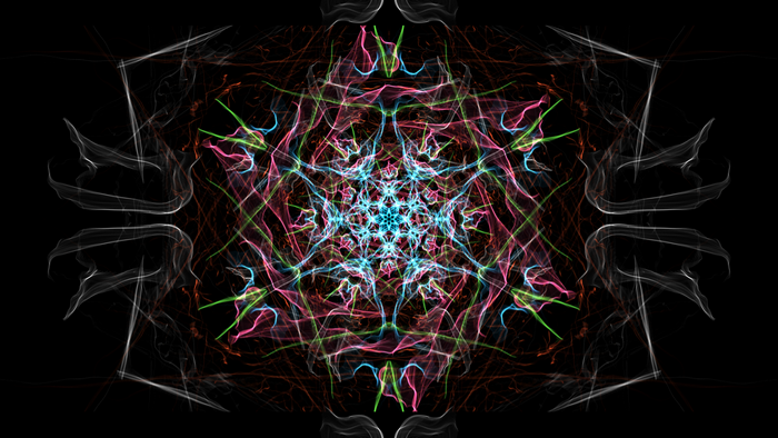 Vibrant Symmetrical Psychedelic Fractal Art
