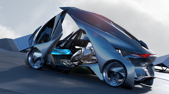 Chevrolet FNR concept car with doors open