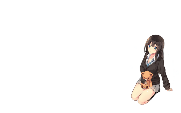 Anime girl with teddy bear