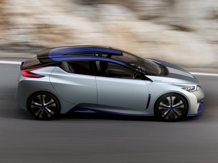 Nissan IDS Concept car driving on a road