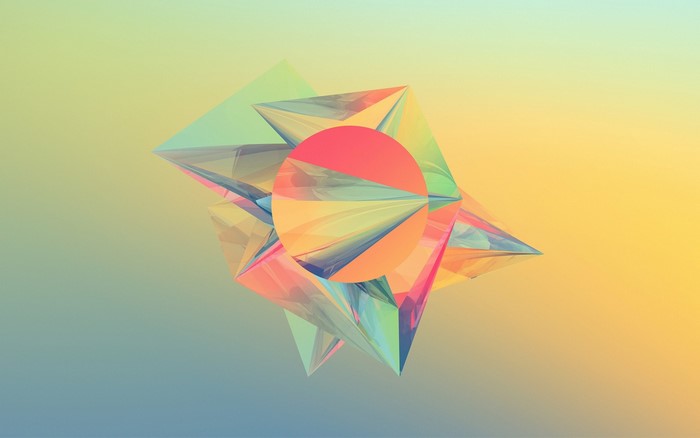 Geometric abstract art with a central circle