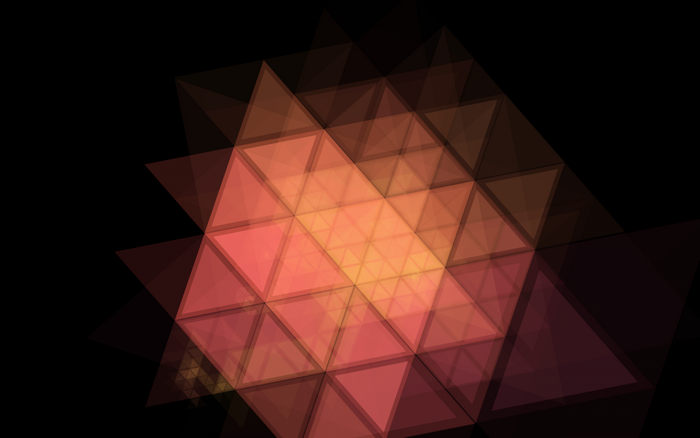 Geometric pattern of overlapping triangles with gradient lighting