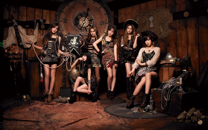 T-ara Group Performing in Dramatic Stage Setting