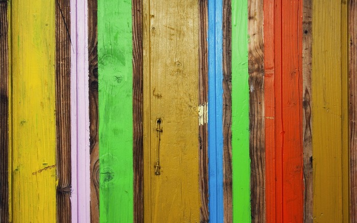 Colorful painted wooden planks texture