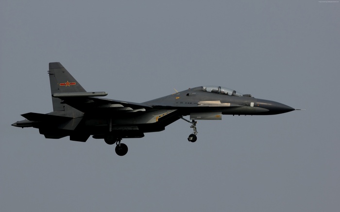 Shenyang J-11 fighter aircraft in flight
