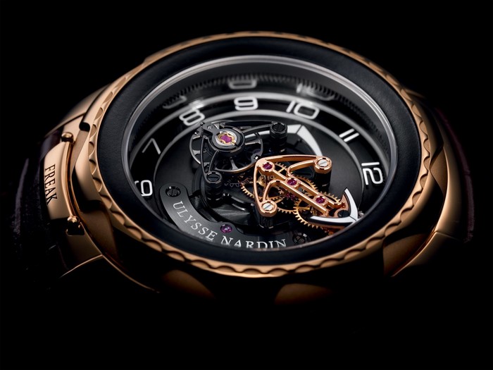 Ulysse Nardin Freak rose gold tourbillon watch