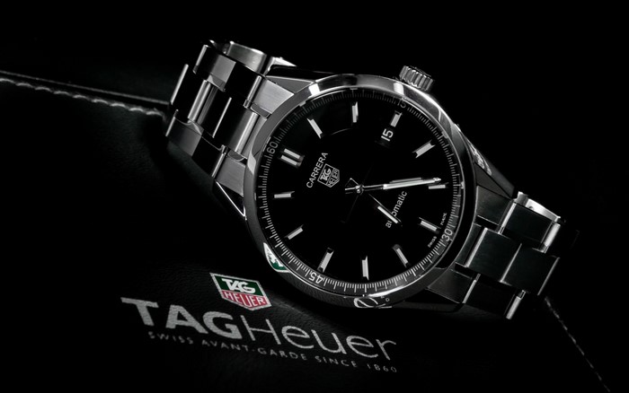 TAG Heuer Carrera Automatic Watch on Black Surface