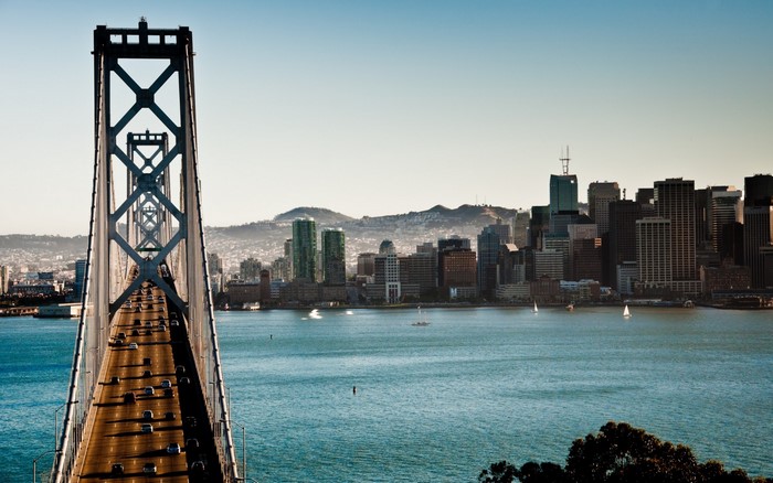 San Francisco Bay Bridge and Downtown Skyline