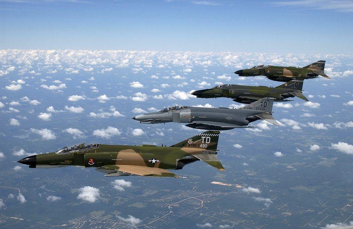 F 4, US Air Force, fighter-bomber, fighter, Phantom 2, McDonnell Douglas F-4 Phantom II