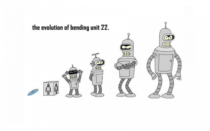 The Evolution of Bending Unit 22 from Futurama