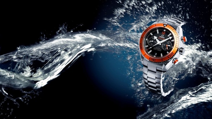 Omega Planet Ocean Chronograph Watch in Water