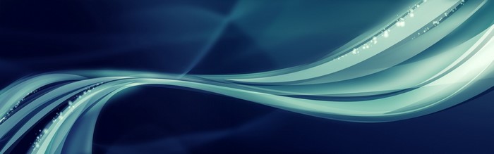 Abstract blue waves with light particles