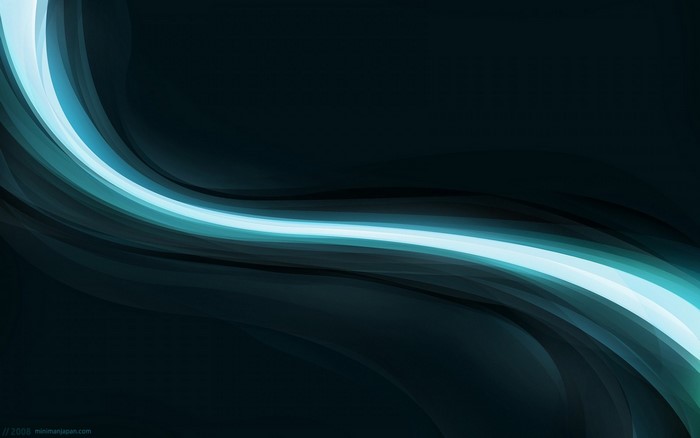 Abstract blue wave light minimalism