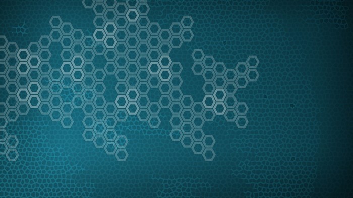 Abstract blue hexagon pattern texture
