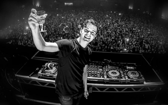 Martin Garrix DJing at a Concert