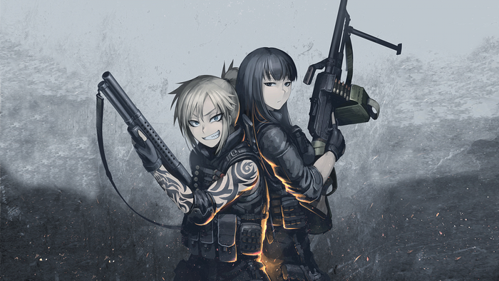 Anime girls with guns