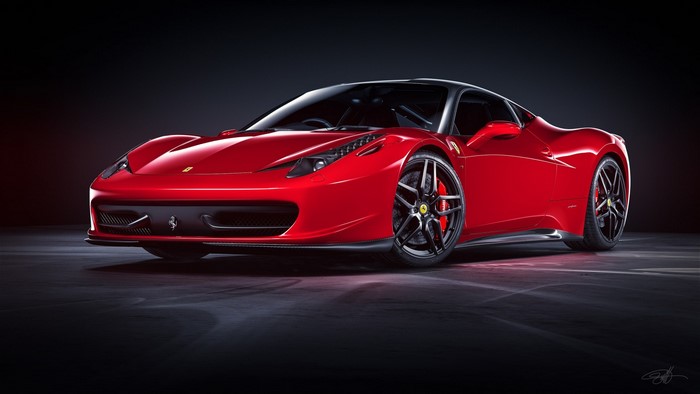 Red Ferrari 458 Italia sports car