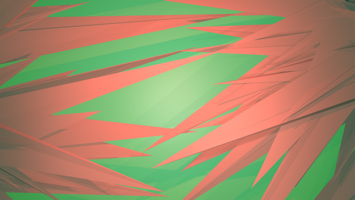 Abstract geometric pattern with coral and green colors