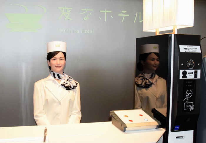 Robot receptionist at Henn na Hotel