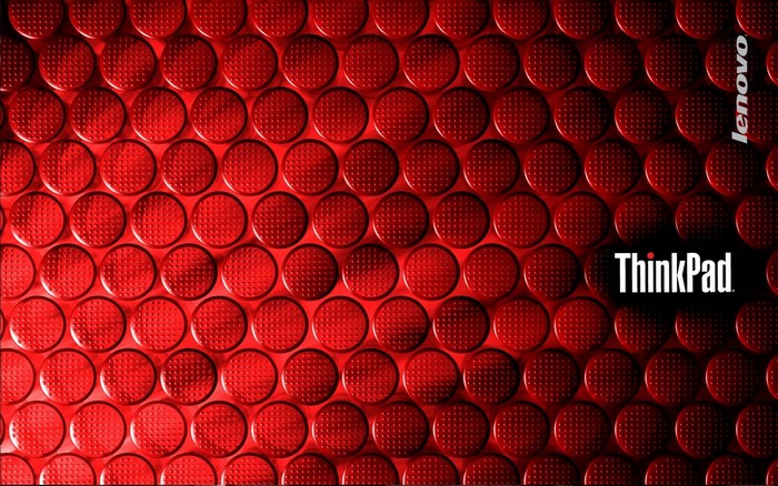 Red textured circles with Lenovo and ThinkPad logos