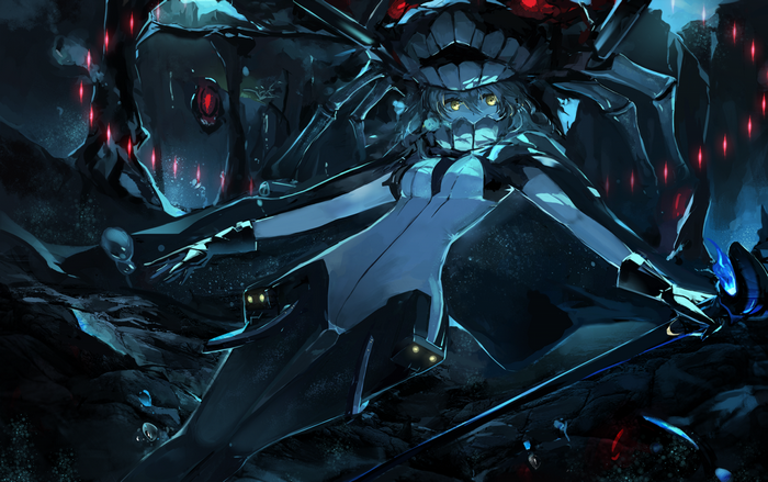 Anime girl with spider-like mecha from Kantai Collection