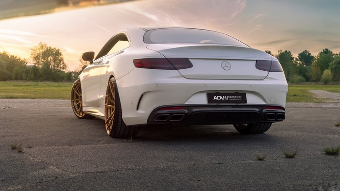 White Mercedes-Benz Coupe with ADV.1 Wheels