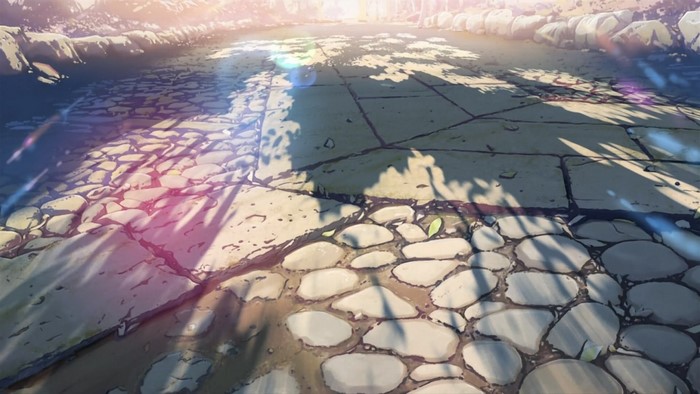 Sunlight on a stone path, 5 Centimeters Per Second