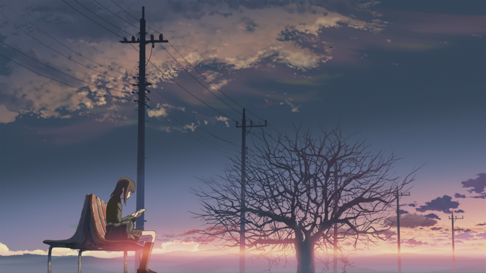 Makoto Shinkai Artwork 5 Centimeters Per Second Field Landscape