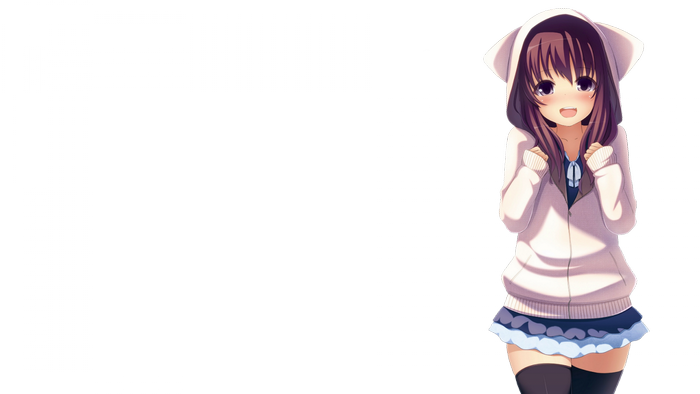 Anime girl with cat ears hoodie