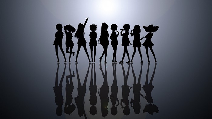 Yuru Yuri characters silhouette